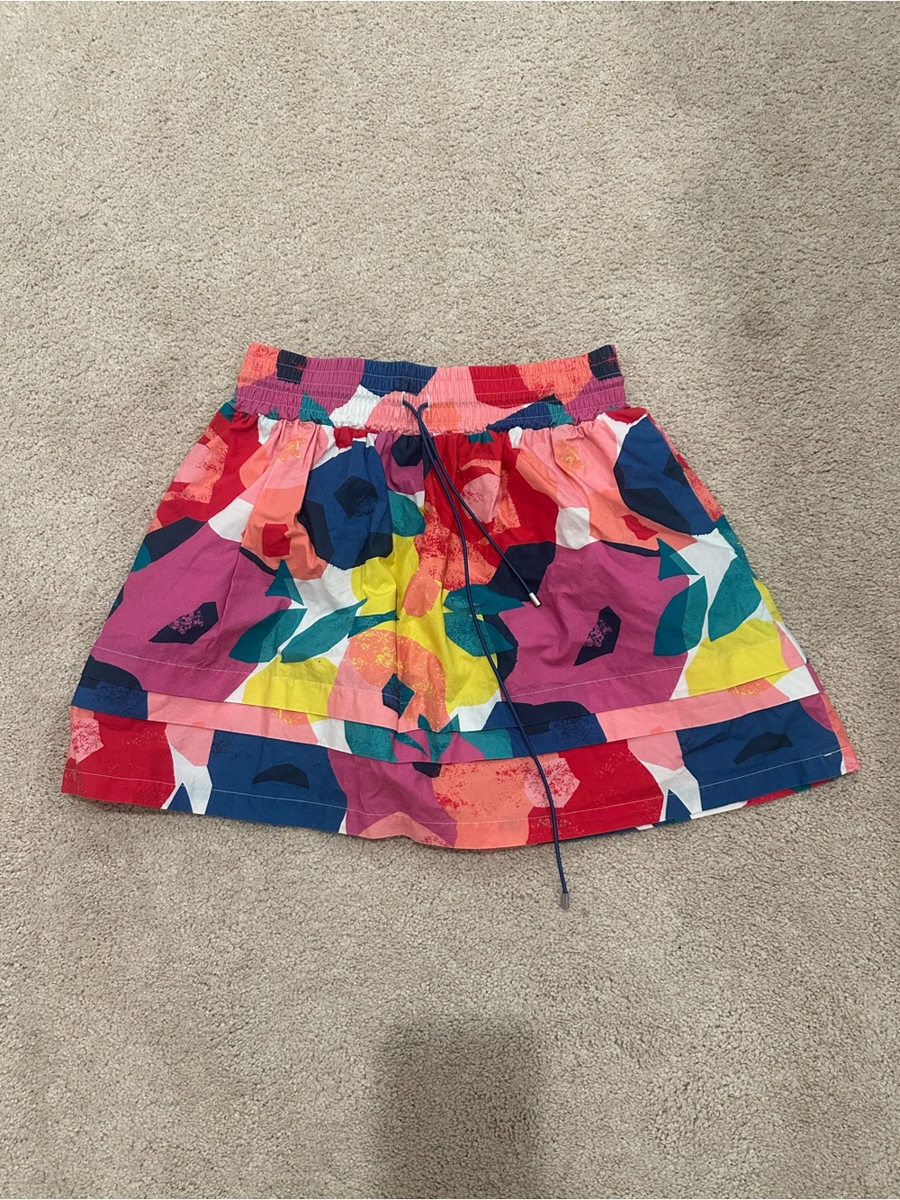 Kate spade Saturday Multicolor Floral Print Drawstring Skirt